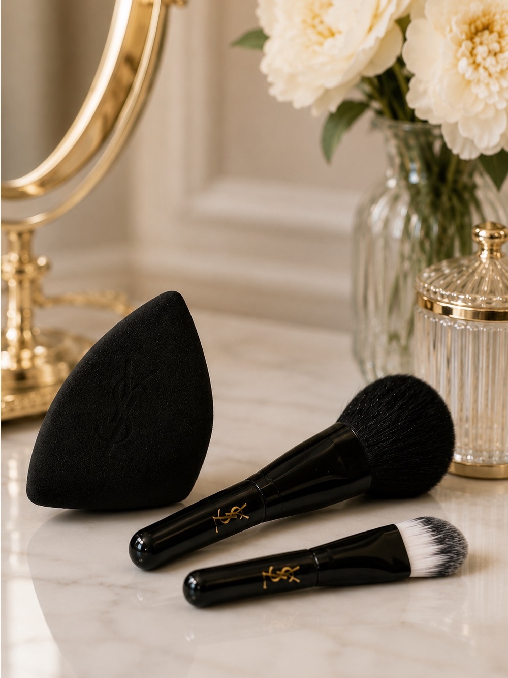 YSL Beauté Makeup Brush Set with Canvas Pouch